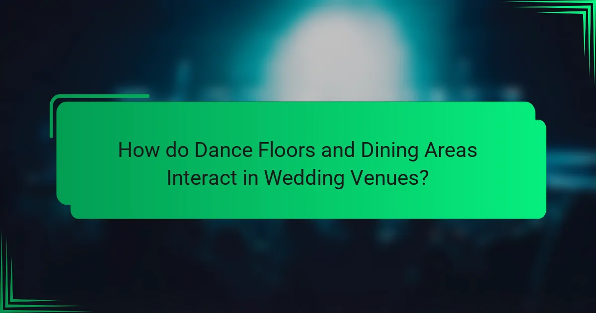 How do Dance Floors and Dining Areas Interact in Wedding Venues?