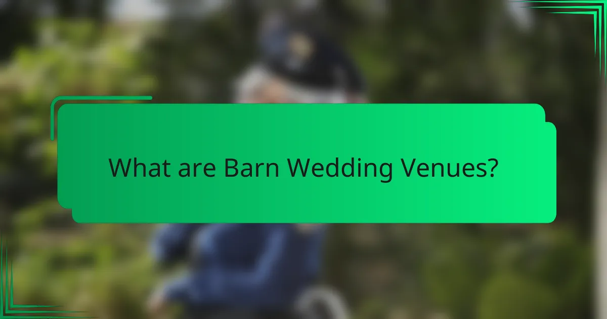 What are Barn Wedding Venues?