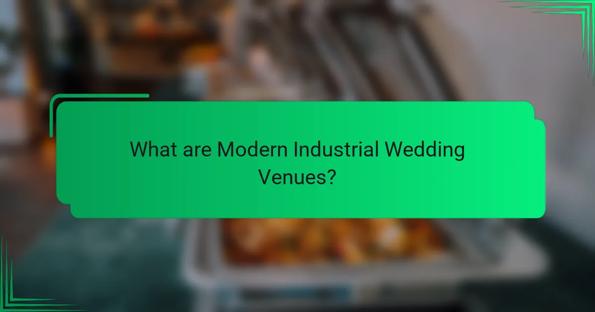 What are Modern Industrial Wedding Venues?