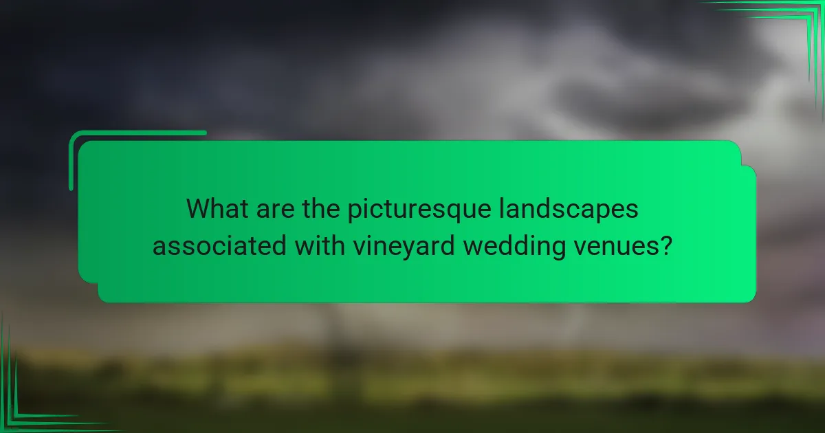 What are the picturesque landscapes associated with vineyard wedding venues?