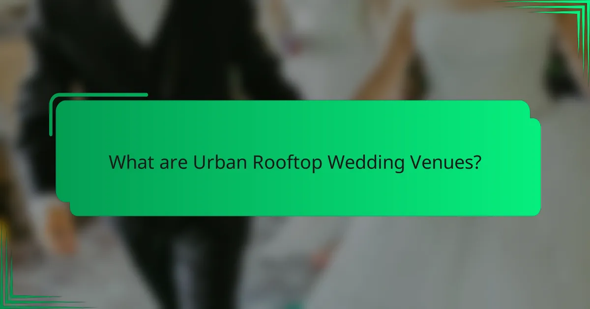 What are Urban Rooftop Wedding Venues?